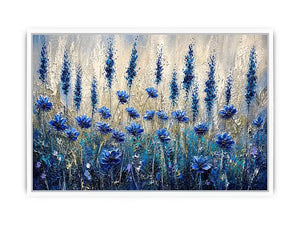 Abstract blue floral meadow in texture