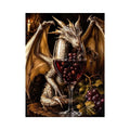 Dragon and wine in a gothic still-life