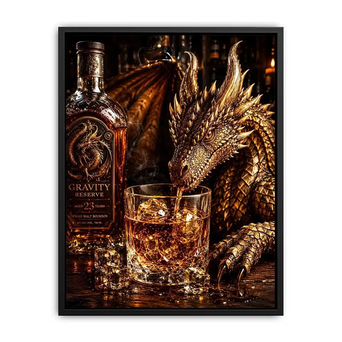 Dragon at the whiskey bar
