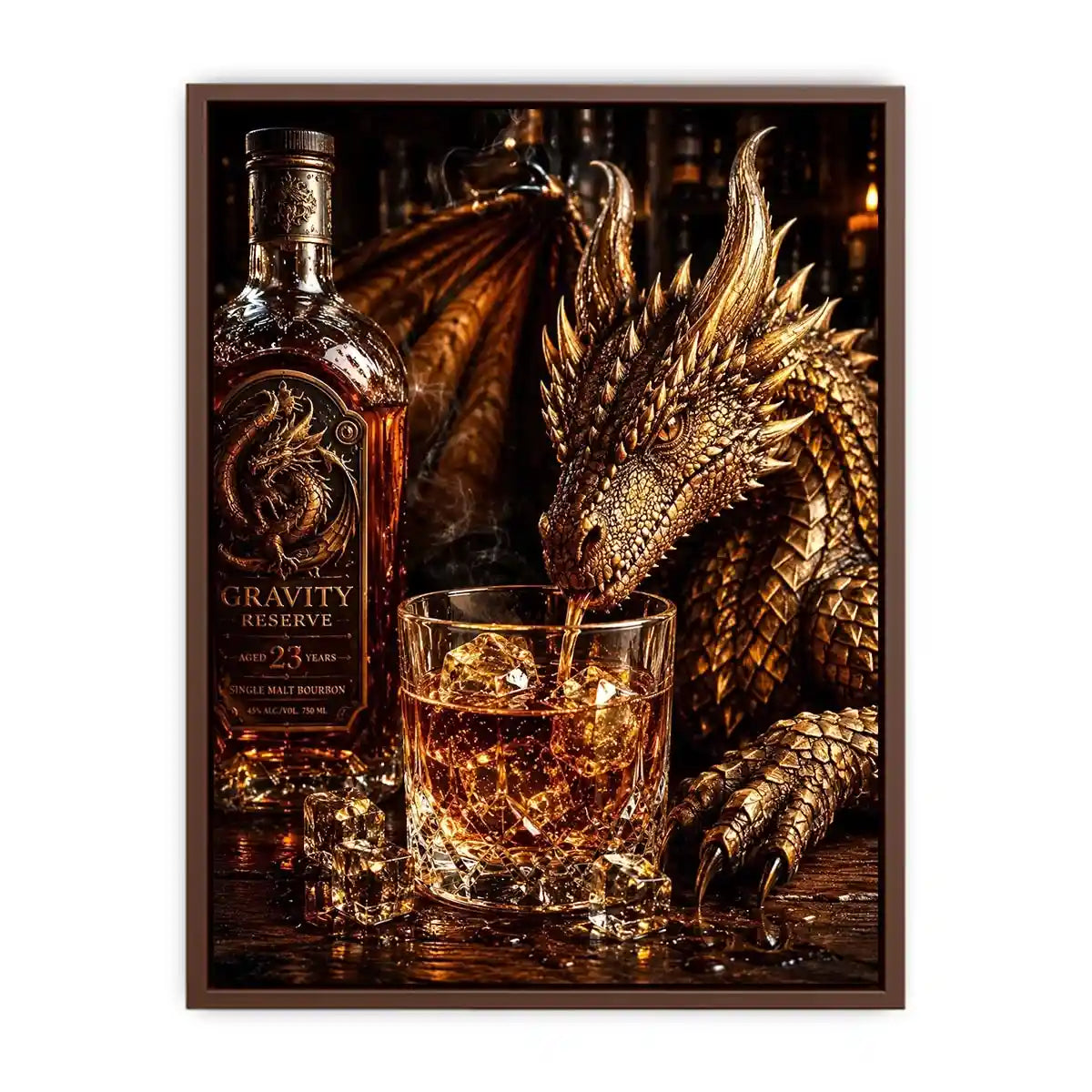 Dragon at the whiskey bar