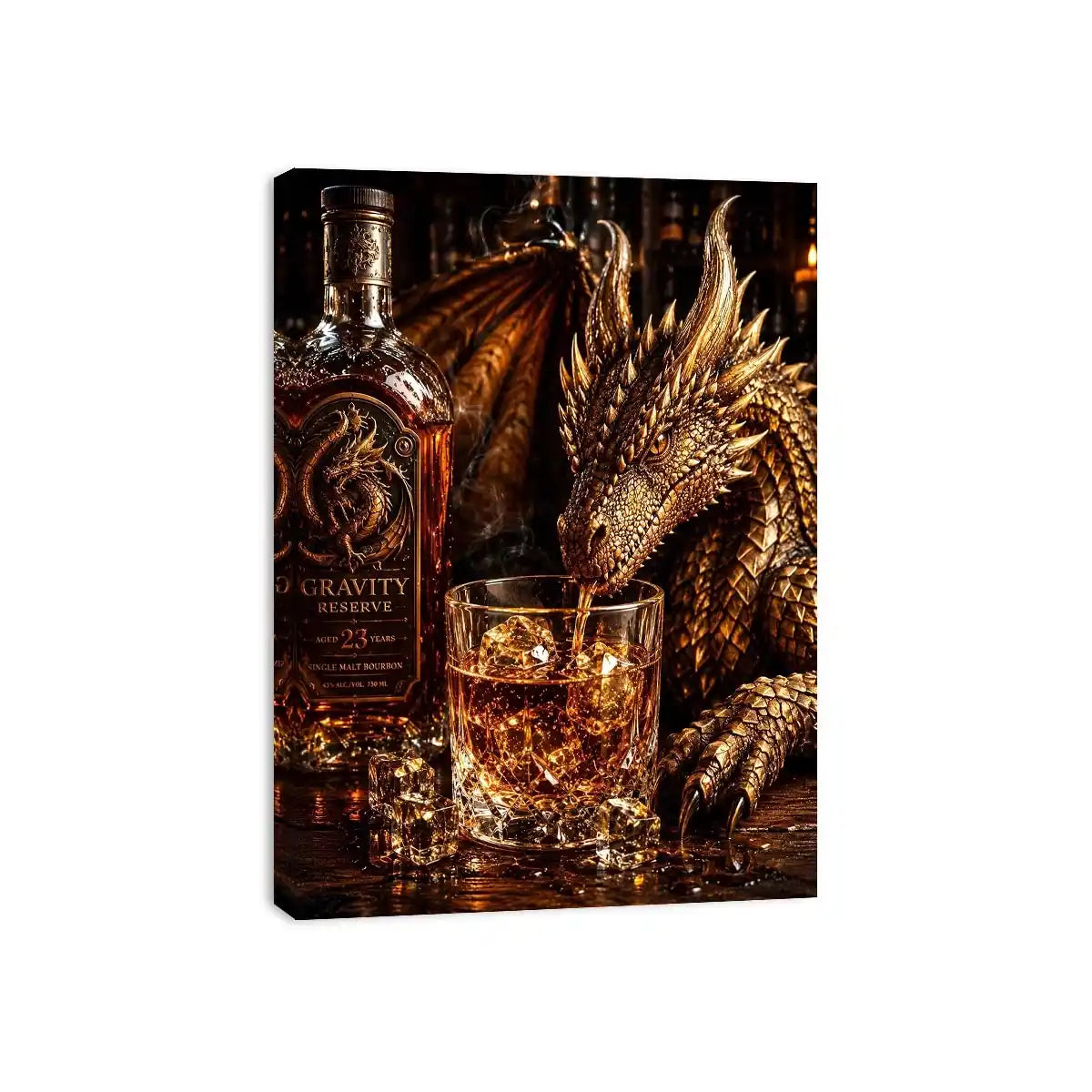 Dragon at the whiskey bar