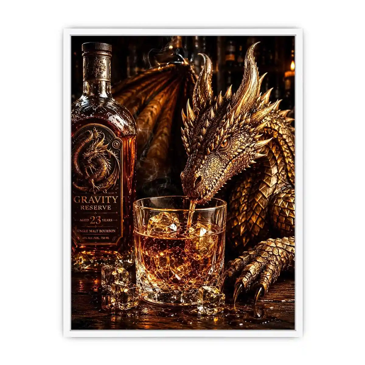 Dragon at the whiskey bar