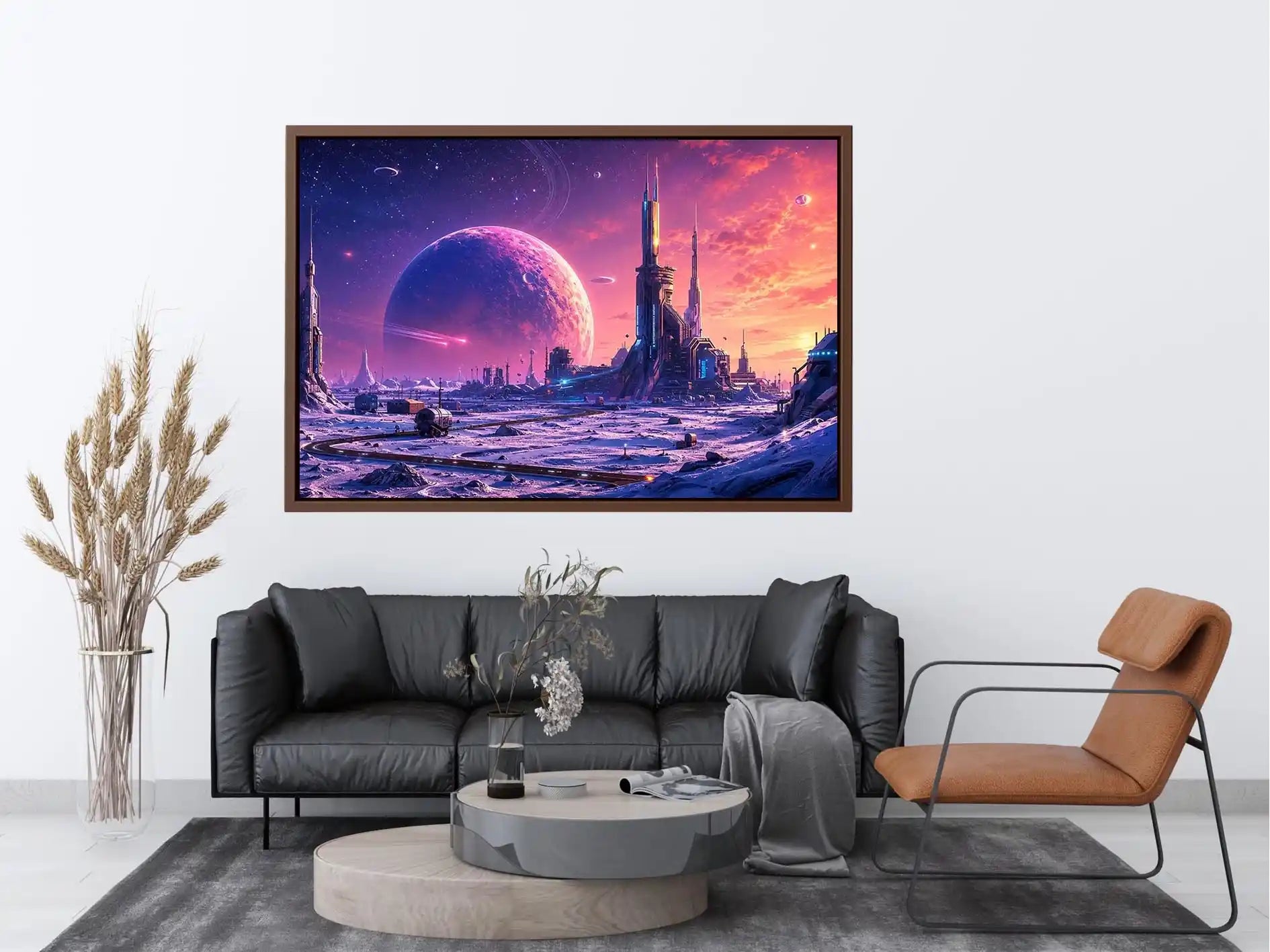Alien city on icy plains