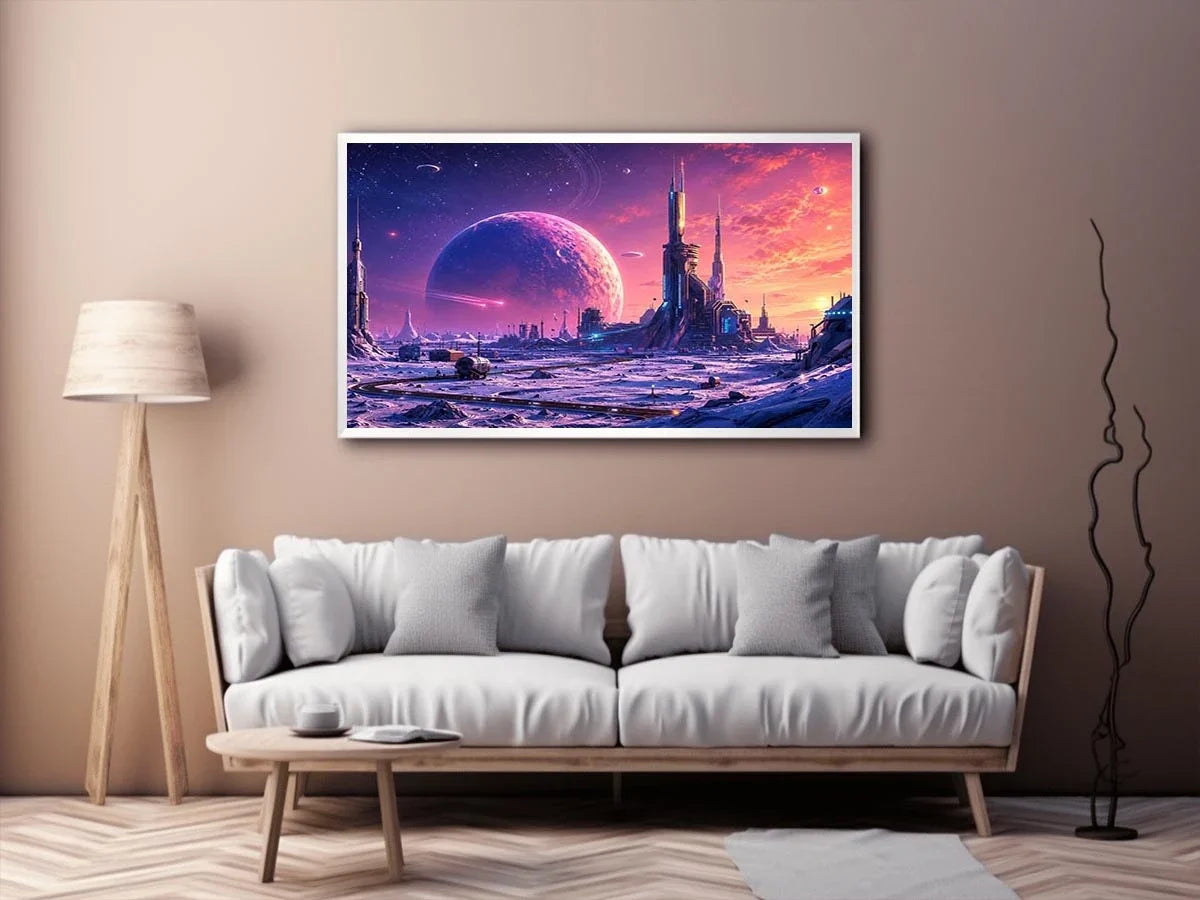 Alien city on icy plains