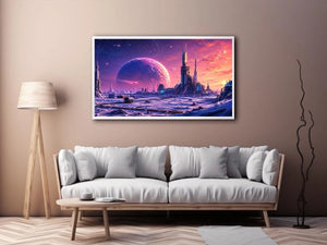 Alien city on icy plains