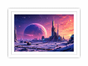 Alien city on icy plains
