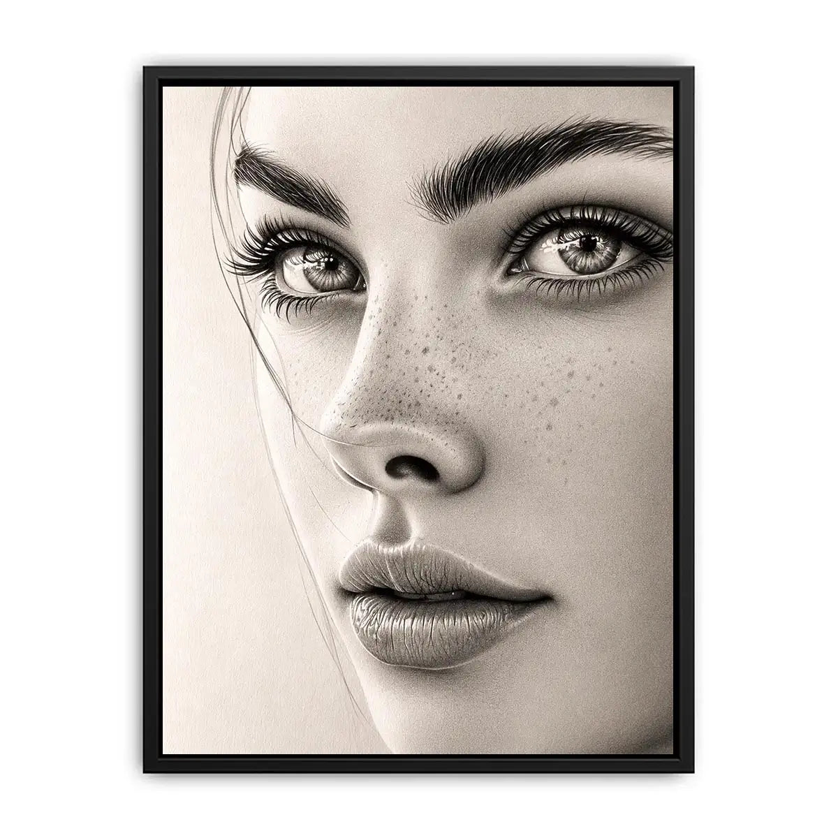 Intricate pencil study of a woman