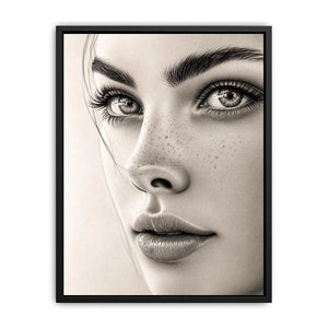 Intricate pencil study of a woman