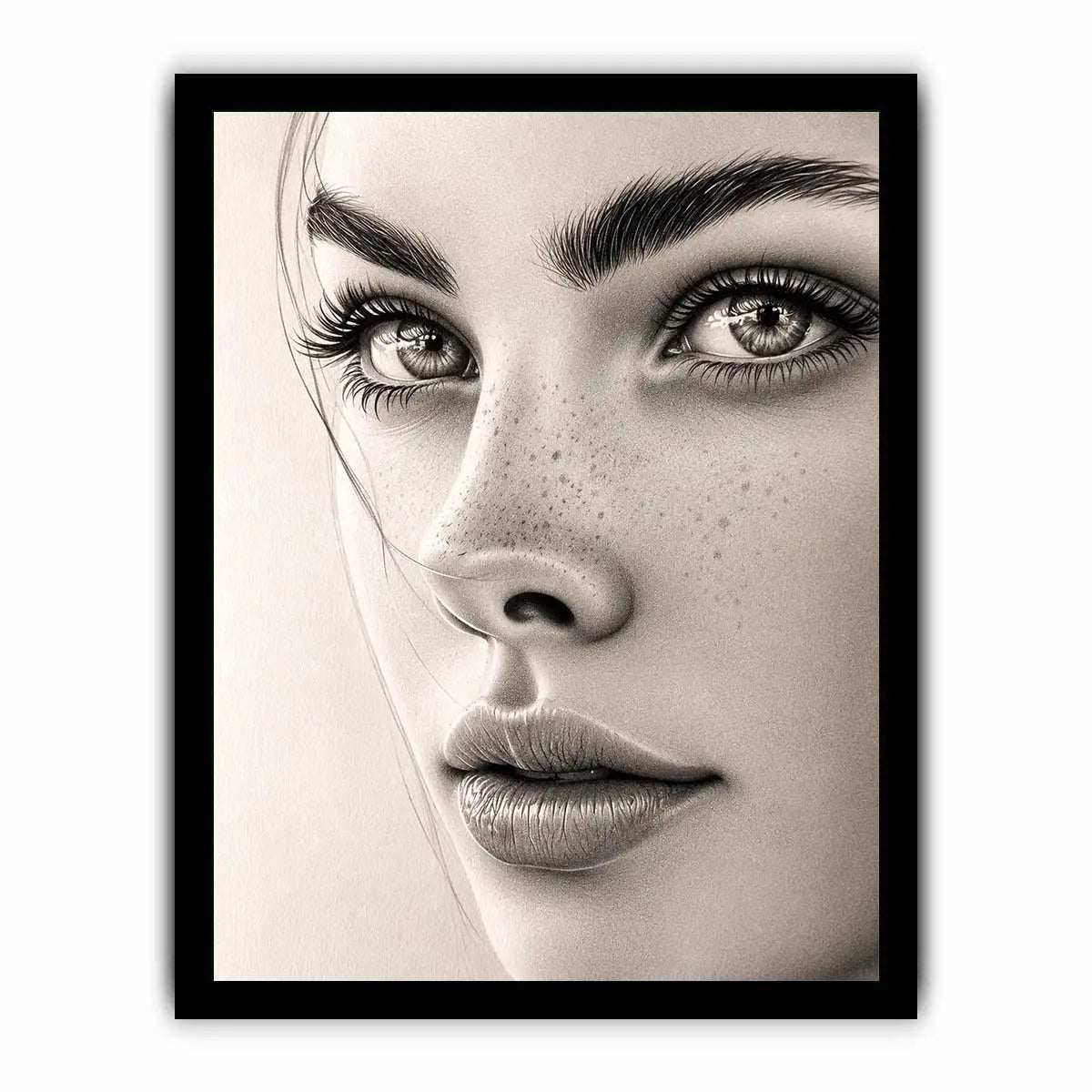 Intricate pencil study of a woman