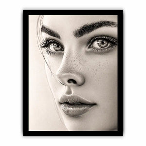 Intricate pencil study of a woman