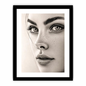 Intricate pencil study of a woman