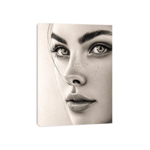 Intricate pencil study of a woman