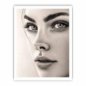 Intricate pencil study of a woman
