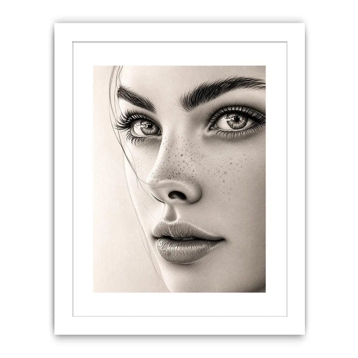 Intricate pencil study of a woman