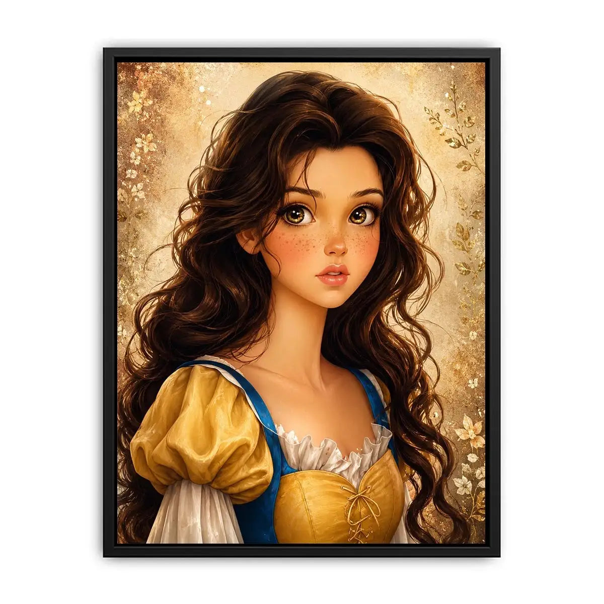 Fairytale heroine portrait in golden light