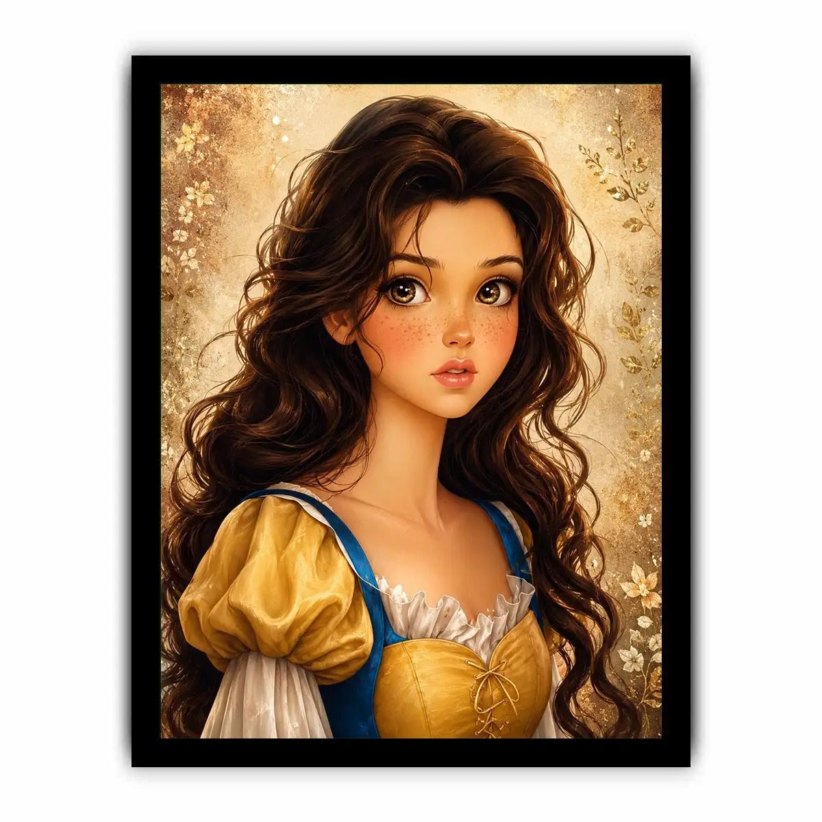Fairytale heroine portrait in golden light
