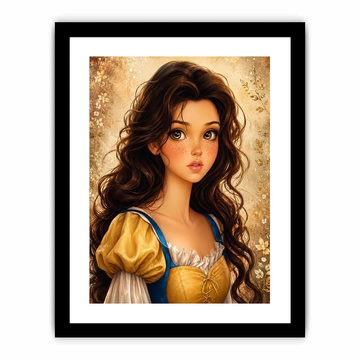Fairytale heroine portrait in golden light