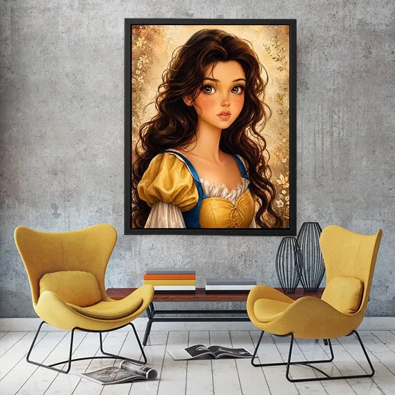 Fairytale heroine portrait in golden light