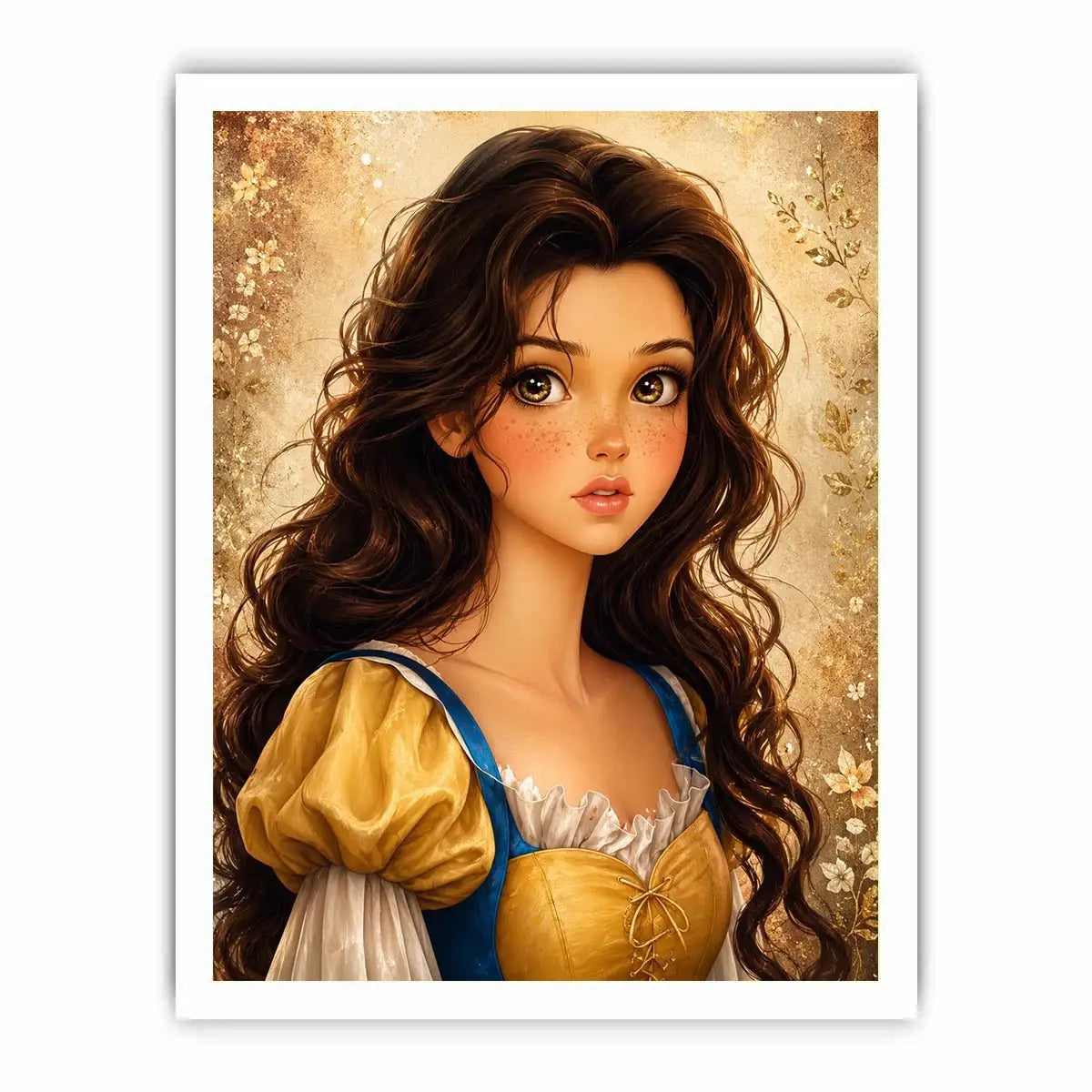 Fairytale heroine portrait in golden light