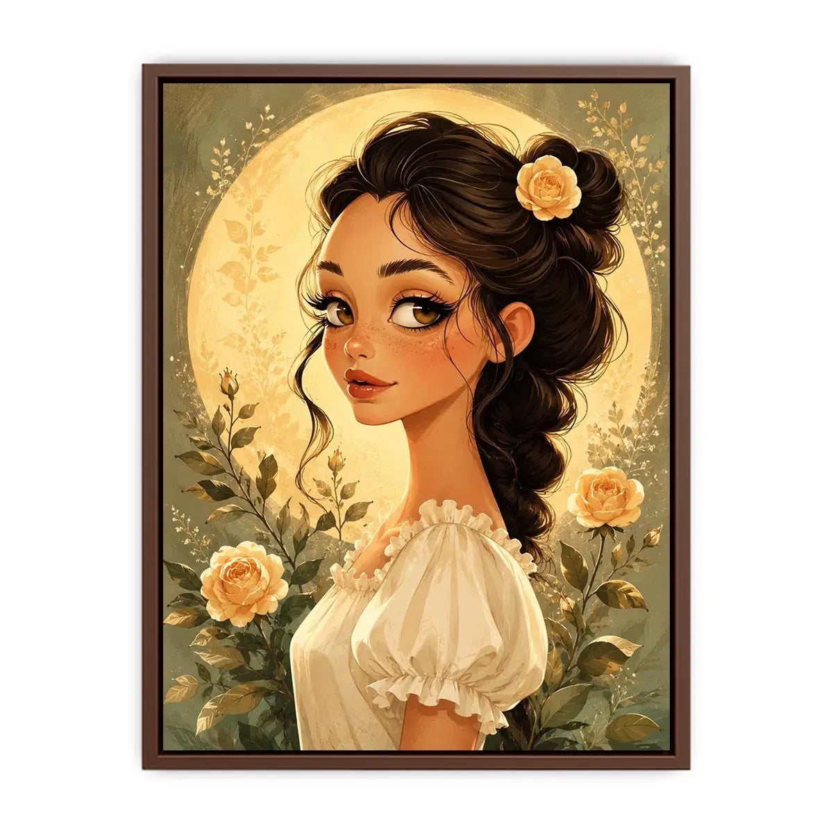 Radiant elegance beneath the glowing moon