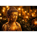 Golden Buddha in serene ambiance