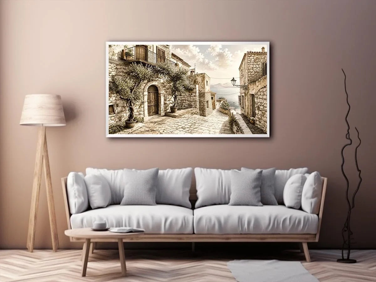 Mediterranean village by the sea