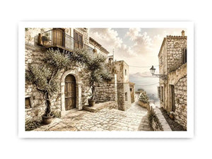 Mediterranean village by the sea
