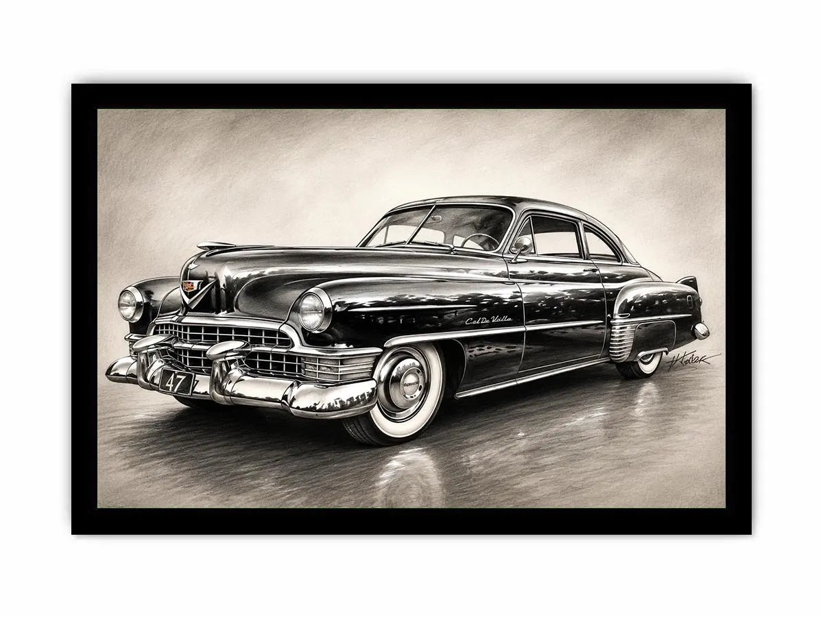 Vintage Cadillac in graphite style