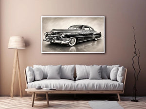 Vintage Cadillac in graphite style