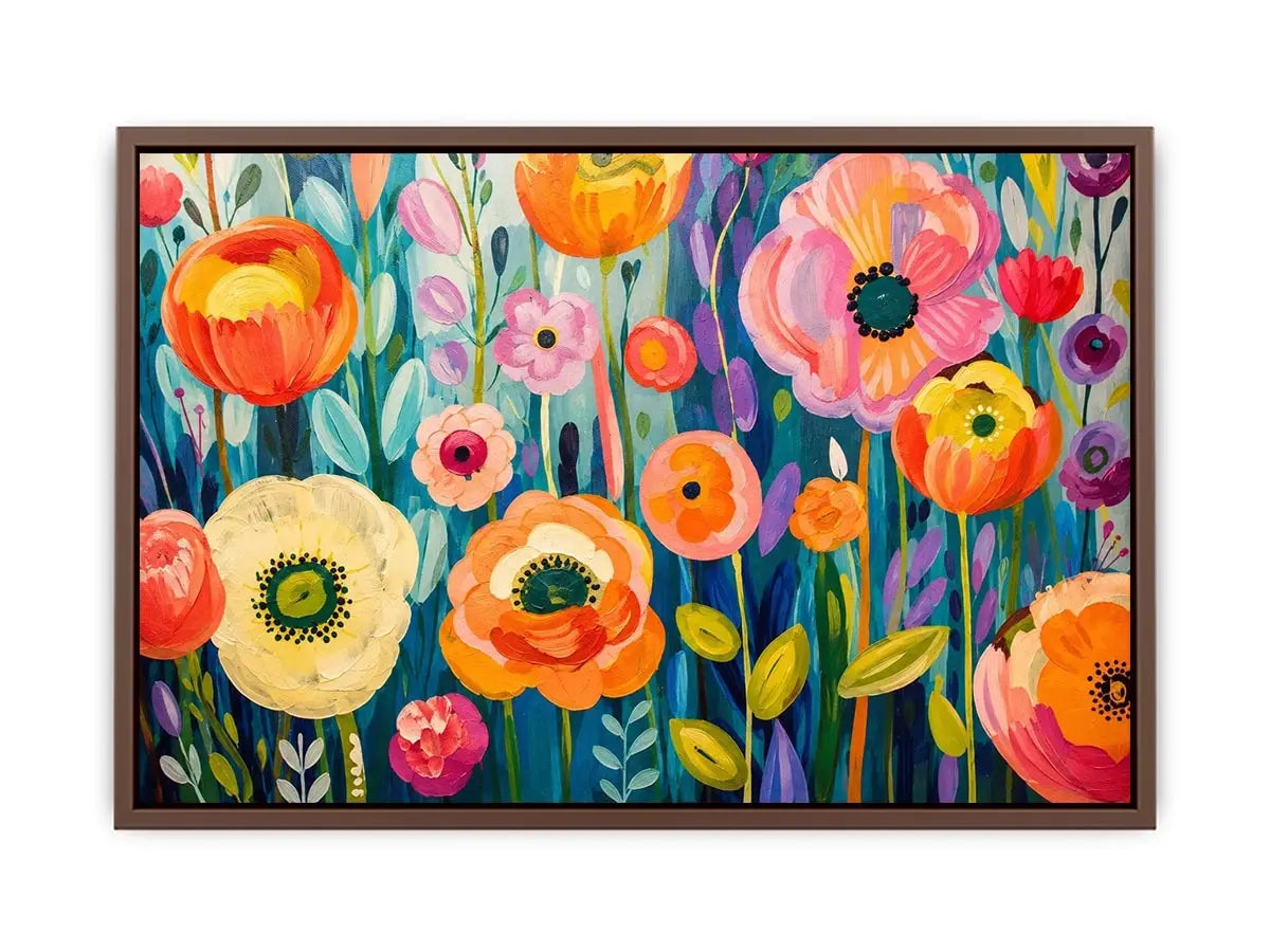 Vibrant floral meadow in full bloom