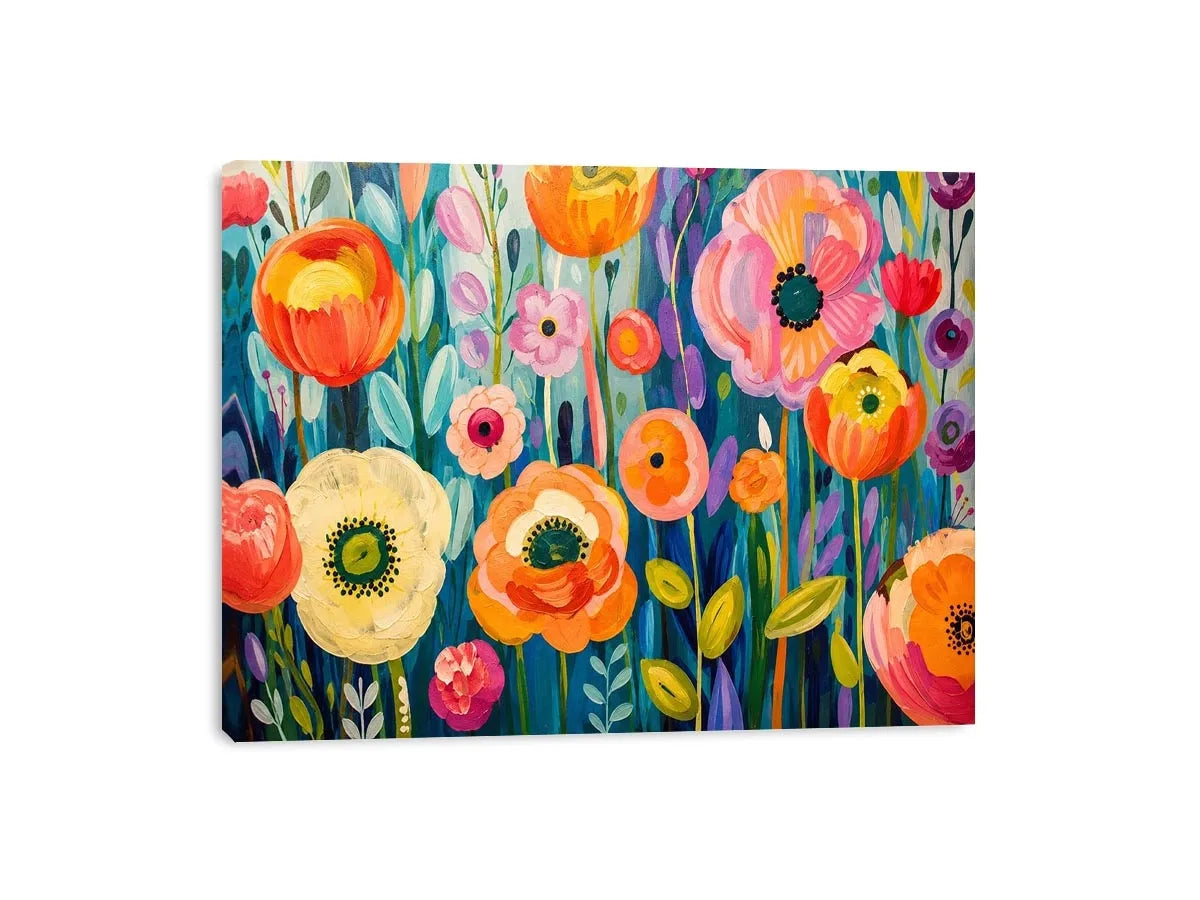 Vibrant floral meadow in full bloom