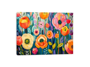 Vibrant floral meadow in full bloom