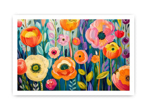 Vibrant floral meadow in full bloom