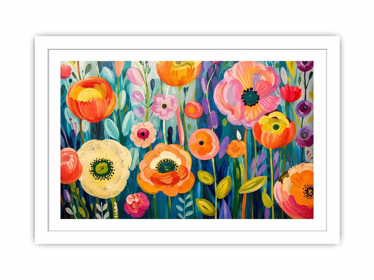 Vibrant floral meadow in full bloom
