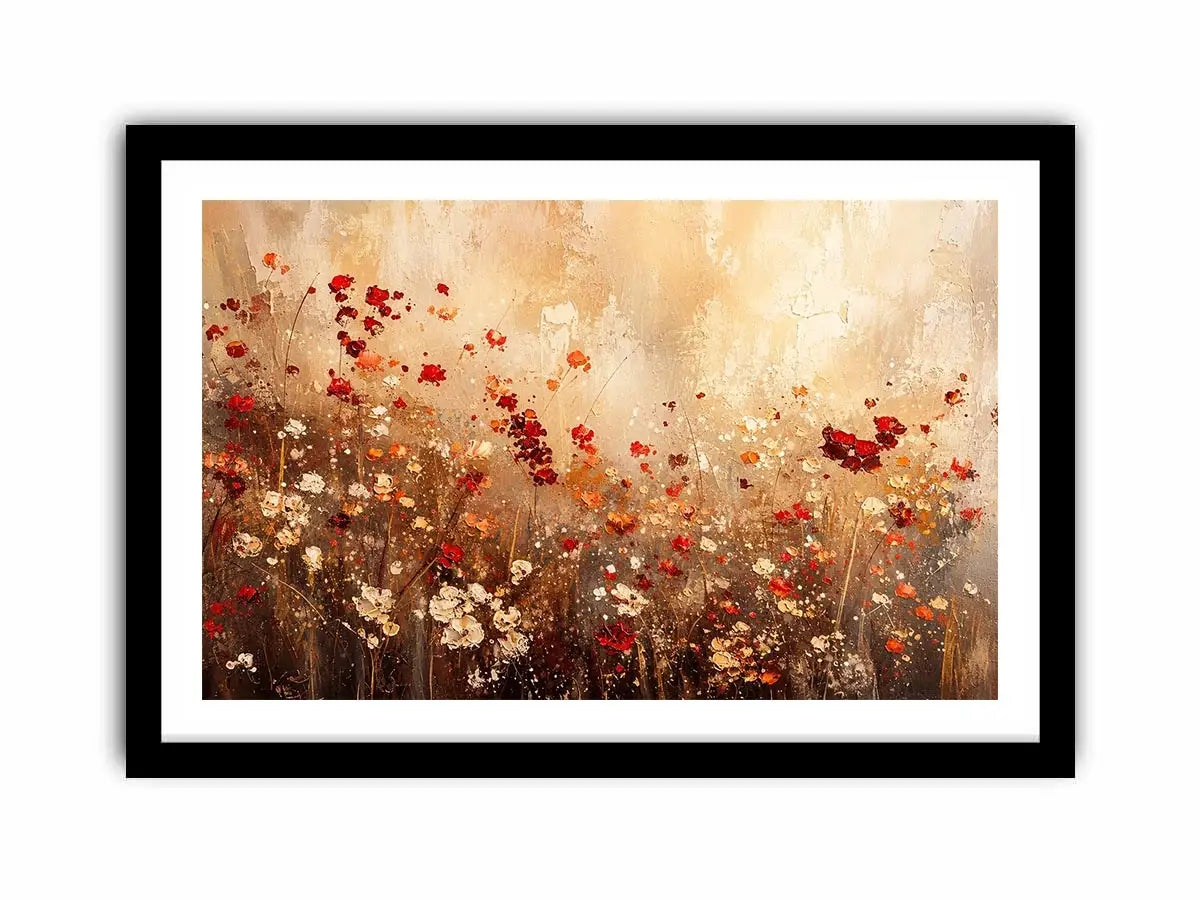 Wildflower meadow in abstract bloom