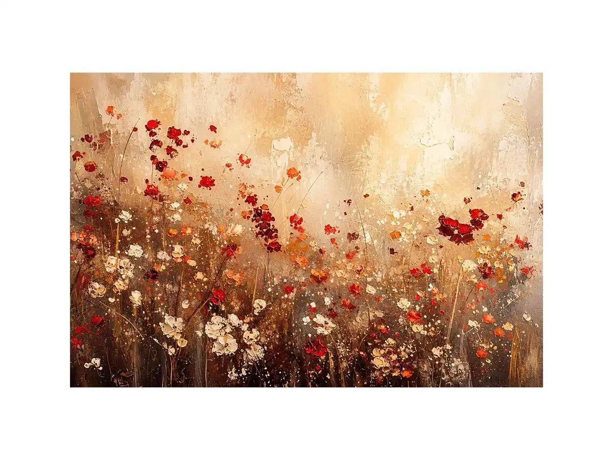 Wildflower meadow in abstract bloom