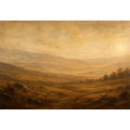 Golden mist over tranquil hills