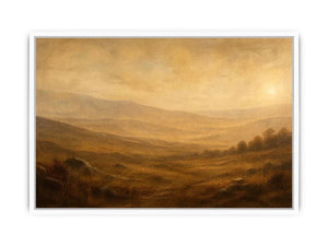 Golden mist over tranquil hills
