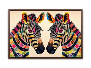 Symmetrical zebra pop-art design