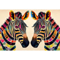 Symmetrical zebra pop-art design