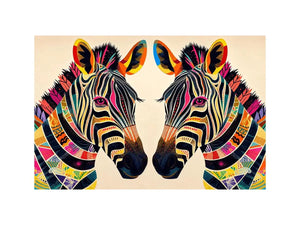 Symmetrical zebra pop-art design