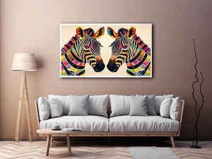 Symmetrical zebra pop-art design