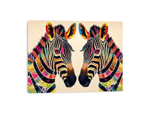 Symmetrical zebra pop-art design