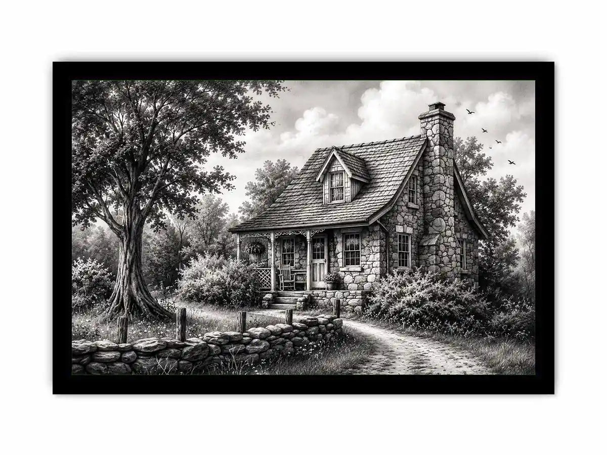 Cozy cottage in a serene countryside