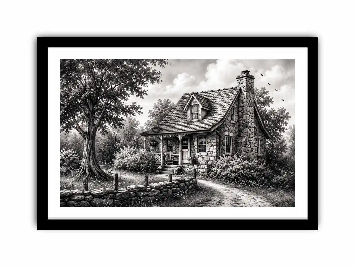 Cozy cottage in a serene countryside