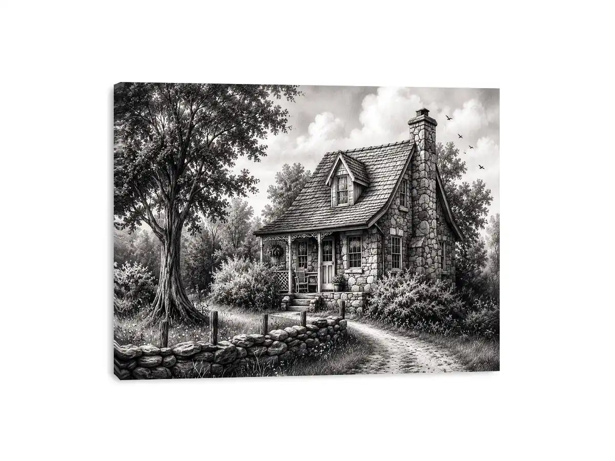 Cozy cottage in a serene countryside