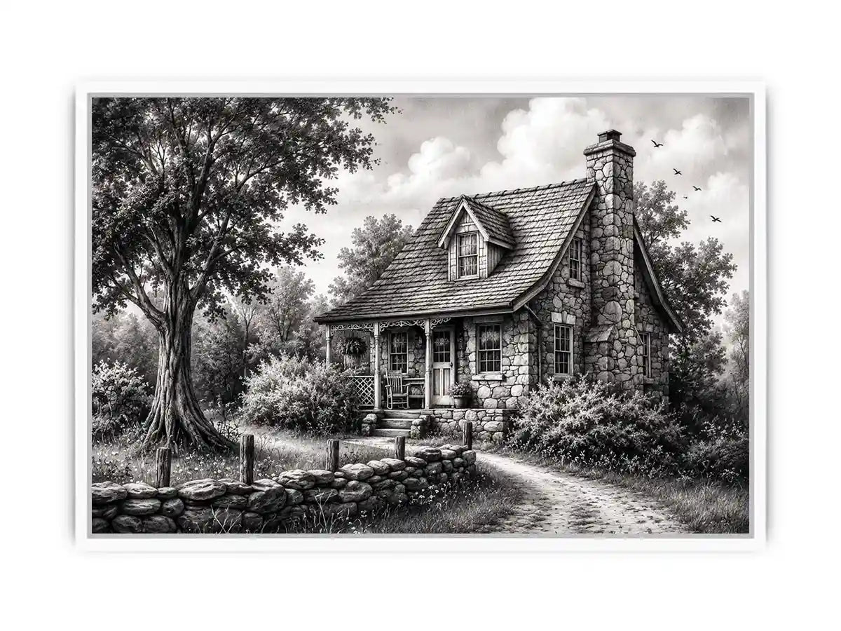 Cozy cottage in a serene countryside