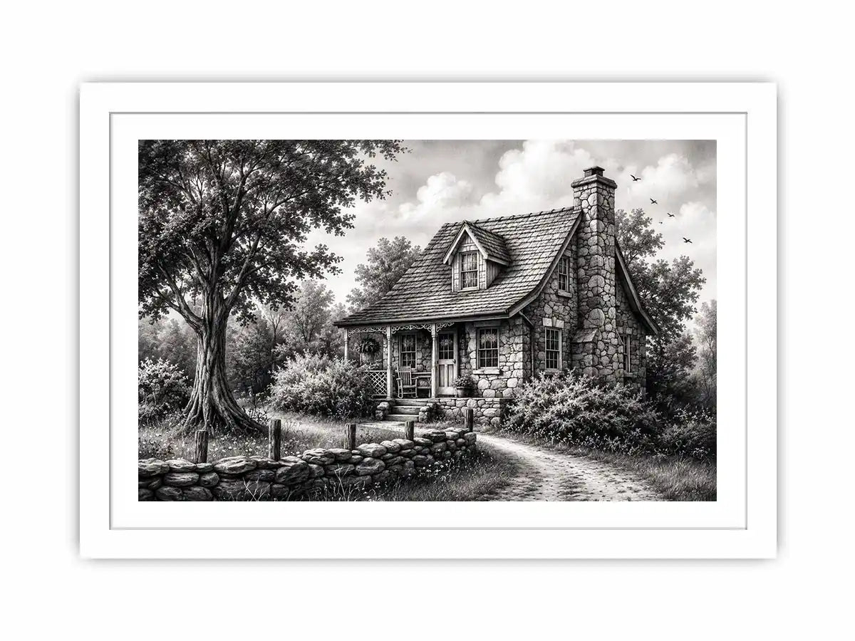 Cozy cottage in a serene countryside