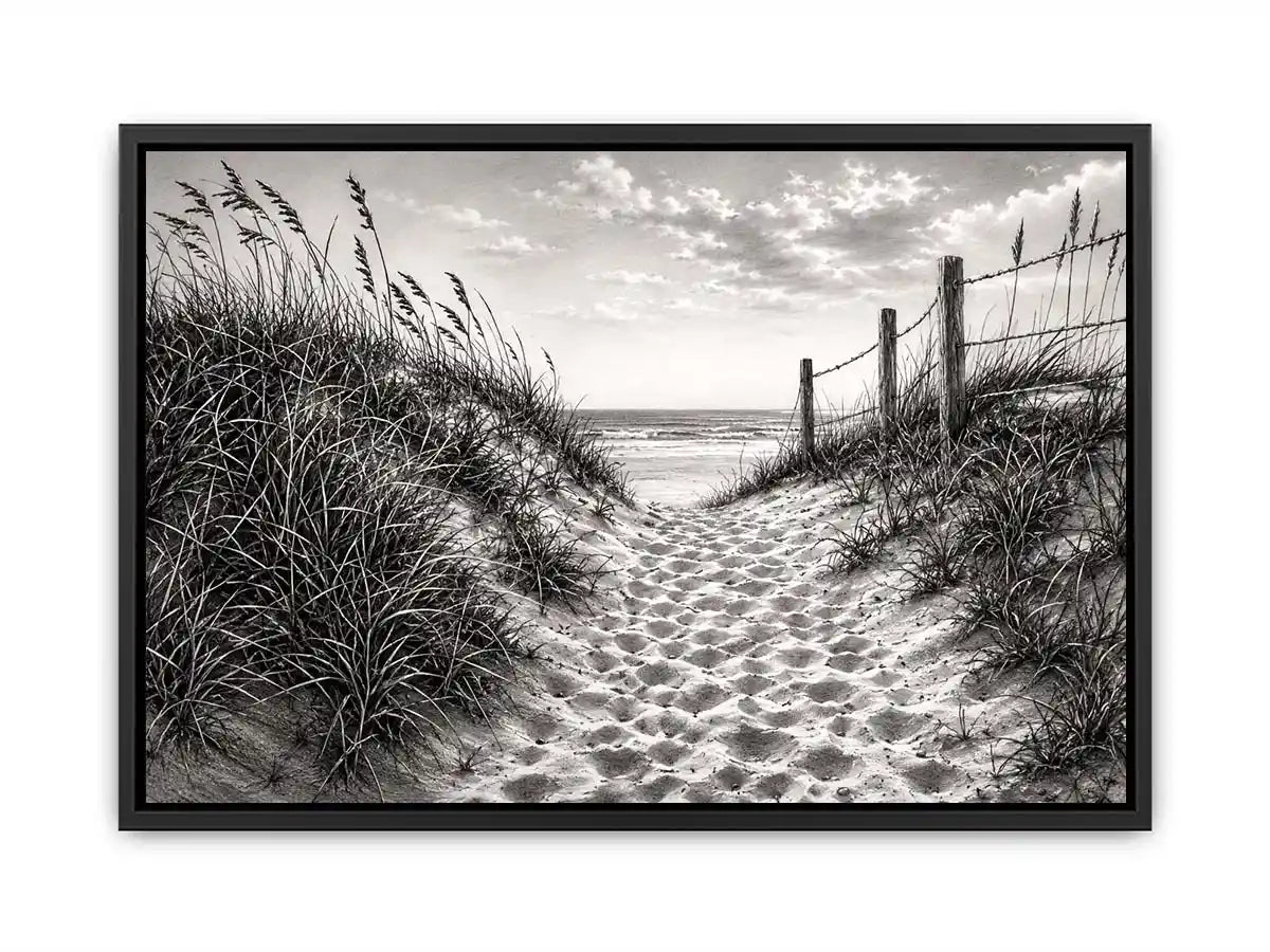Sandy dune path to the sea