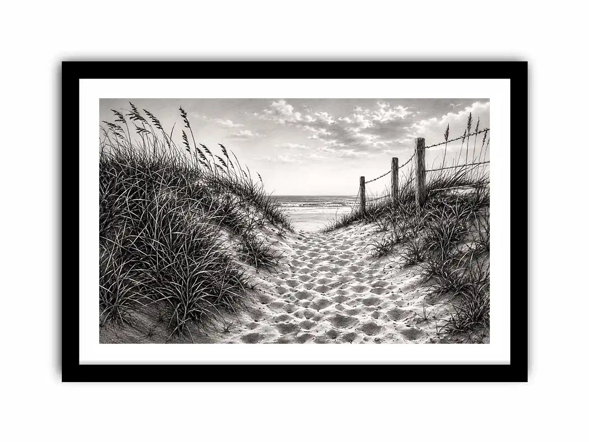 Sandy dune path to the sea